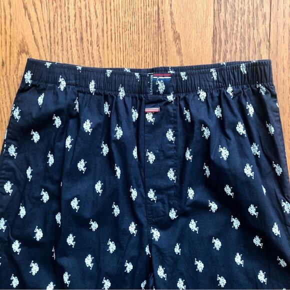 U.S. Polo Association Loungewear Logo Print Navy Blue Pants Men’s Size M - Picture 4 of 11
